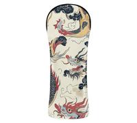 Ensemble de couvre-têtes de golf chinois rétro en cuir PU avec étiquettes interchangeables pour pilote, bois de parcours, hybride