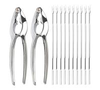 Ensemble de craquelins de homard et fourchettes à crabe en acier inoxydable, 2 craquelins et 10 fourchettes, Kit d'outils pour fruits mer pour les repas