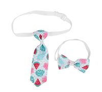 Ensemble de Cravates pour Animaux de Compagnie réglables avec nœud imprimé Fruits pastèque, Cravates de toilettage pour Chiens et Chats, Accessoires élégants et durables en