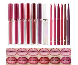 Ensemble De Crayon À Lèvres Mat - 7 Couleurs, Crayon À Lèvres, Finition Crémeuse Lisse | Kit De Maquillage Hydratant Pour Les Lèvre, Ensemble De Crayons De Contour DesLèvres Professionnels Pour Les