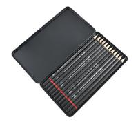 Ensemble De Crayons À Dessin Professionnels,Fournitures Scolaires D'art,Croquis,12 Pièces - Type 12pcs-Metal Box