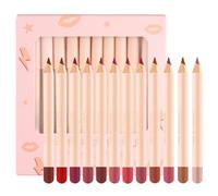 Ensemble de crayons à lèvres mats - Assortiment de 12 couleurs longue | durée, formule à glissement doux, design portable fin, couverture pigmentée élevée | pour filles, femmes, copines,