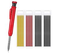 Ensemble De Crayons De Charpentier, Couleur Solide, Avec Aiguisoir, Comprend 1 Marqueur De Crayons De Charpentier, Recharge De 24 Crayons Mécaniques