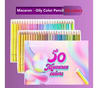 Ensemble De Crayons De Couleur À L'huile Macaron, Lot De 50 Crayons De Couleur Pastel Doux, Kit De Dessin Pour Croquis, Cadeau D'artiste Pour Débutants