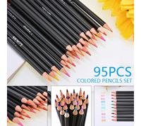 Ensemble De Crayons De Couleur Pour Croquis, Fournitures Professionnelles De Dessin Pour Peinture Artistique, 95 Pièces