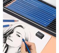 Ensemble de Crayons de Dessin pour Croquis, Coque en Bois de qualité Supérieure, 12 Pièces, Fournitures de Peinture Artistique, avec Boîte de Rangement Pratique en étain