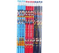 Ensemble de crayons Disney Mickey Mouse - Paquet de 12 crayons en bois avec gommes et autocollants (fournitures scolaires Mickey Mouse) (12 crayo