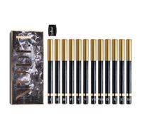 Ensemble de crayons Eye Lliner, 12 couleurs crayon Eye Lliner | Ensemble de maquillage pour les yeux anti-taches,Eye Liner coloré à paillettes pour femmes, Kit de stylo pour les yeux longue durée pour