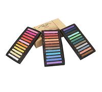Ensemble de crayons fluorescents, outil de teinture de cheveux jetable, 12/24/36/48 stylos à craie colorés pour peinture pastel, croquis de graffitis, pigments doux non (36 couleurs)