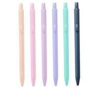 Ensemble de crayons mécaniques mignons, 6 crayons mécaniques rétractables de 0, 5 mm, esthétiques, avec pince et gommes pour dessiner et écrire