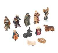 Ensemble de Crèche de Noël en Résine, Décoration Religieuse pour Maison | Boîte Présent, Rendu Vivant et Atmosphère Solennelle, pour Enseignement