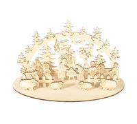 Ensemble de crèche de Noël | Kit de décoration de scène à faire soi-même | Étagère de bureau à domicile, plateau en bois Décorations de Noël, pour accessoires de décoration d'intérieur