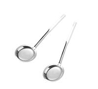 Ensemble de crépine de cuisine 2 pièces avec surfaces à, SMALL | Fabriqué en acier inoxydable 304, longues poignées avec trous d ' extrémité, outils à mailles fines pour frire