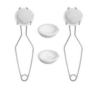 Ensemble De Creusets À Quartz Poignée Pinces Bol En Métal Fouet Plat Adapté À La Poignée Du Métal Or Et Argent