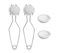 Ensemble de creusets à quartz résistants à la chaleur - Bol de fusion en métal - Pince à fouet - Plat à creuset pour poignée en métal