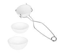 Ensemble de creusets de fusion en silice fondue de qualité supérieure avec pinces à fouet en acier inoxydable - 3 tailles for la coulée de précision des métaux(Clip with bowl NO1)