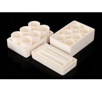 Ensemble de creusets en alumine pure à 99% - Creusets carrés et cylindriques haute température for laboratoire et industriel(115x115x35mm-100x40/30x20mm-3pcs)