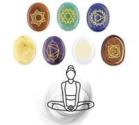 Ensemble de Cristaux de Guérison Naturels 7 pcs,Chakra,Pierres Thérapeutiques,Pierre Précieuse,Cadeau Spirituel,Cadeaux pour Femmes,Convient au Yoga,Méditation Profonde