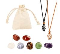 Ensemble de cristaux de guérison naturels, 7 pierres de chakra, collier de 7 chakras, cristaux d'énergie pour la méditation, pierre naturelle(paquet)