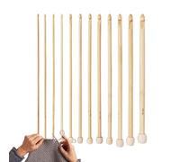 Ensemble de crochet long, aiguilles à tricoter pour débutants | Kit de crochet à tricoter pour projets de bricolage - Kit d'aiguilles droites pour écharpes, chapeaux, chaussettes, gants, chaussures