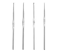 Ensemble de Crochets, 4 Pcs Crochet Tricot en Acier Inoxydable, Multicouleur Poignée en Aluminium Crochet, pour Débutants et Professionnels