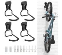 Ensemble de crochets à vélo 4 pièces - Porte-vélos mural - Capacité de charge 45 kg - Porte-vélos robuste en forme de L -Porte-vélos