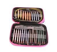 Ensemble de Crochets, Aiguilles Interchangeables Durables, Accessoires de Bricolage pour Femmes, Coque de Sac en PU Flexible, pour Femmes au Foyer, Tricot, 13 Paires