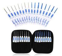 Ensemble de Crochets, Crochets Ergonomiques, Outil de Tricot, Ensemble de Crochets en Aluminium avec Poignée à Motif en Porcelaine Bleue et Blanche, Ensemble de Crochets pour