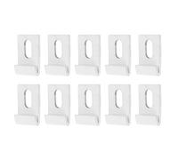 Ensemble de Crochets de Base de Serre en Aluminium de qualité supérieure, Clips durables à Clipser pour bâtiments de Jardin, Blanc, 10 pièces