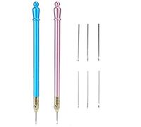 Ensemble de Crochets de Broderie avec Perles, Poignée en Acier Inoxydable, Crochet Français Tambour pour Paillettes et Couture Artisanale