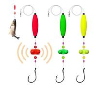 Ensemble de Crochets de pêche 3 pcs/Ensemble, Plates-Formes Poisson-Chat avec Perles à Double hochet, 8/0 Chars Poisson-Chat, Accessoires pour Le Crochet pêche au Fond