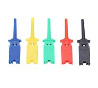 Ensemble de crochets de test plats, crochets de test électriques durables à haute élasticité pour tests de circuits, multimètre d'alimentation, ABS en laiton nickelé, 20 pièces