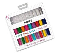 Lot de crochets Pony Easy Grip 2-6,00 mm à pois - 1x9 pièces