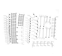Ensemble de Crochets pour Panneau perforé en Acier Durable, 80 Pièces, pour une Organisation Efficace des Outils dans les Garages et les Ateliers
