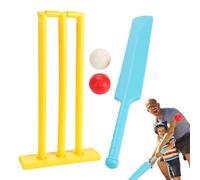 Ensemble de Croquet avec Support, Ensemble de Croquet pour Les familles | Kit de grillons éducatifs avec 2 balles,Kit de Support de guichet de Plage Safe Ball, pour Jardin, Plage, Cour, Parc de