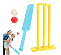Ensemble de croquet avec support, ensemble de croquet pour les familles,Kit de grillons éducatifs avec 2 balles - Ensemble de battes de grillons sûrs, jouets de jeu pour améliorer la force pour les en