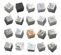 Ensemble de cubes de densité élémentaire de 10 mm, bloc de métal pur représentant le tableau périodique des éléments, idéal for la collection d'éléments et les applications scientifiques.(E)
