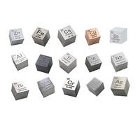 Ensemble de cubes de densité élémentaire de 10 mm, bloc de métal pur représentant le tableau périodique des éléments, idéal for la collection d'éléments et les applications scientifiques.(D)