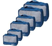 Ensemble de cubes de rangement pour bagages de voyage, valise, accessoires légers, bleu marine