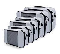 Ensemble de Cubes d'emballage, Sacs à vêtements Netspower, Organisateur de Caisse avec matériau en Filet, 6 Bagages, sacoches, Sacs de Voyage pour Voyager, Sacs à Dos, valises, Chaussures