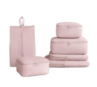 Ensemble de cubes d'emballage - Sacs de compression extensibles de 6 pièces | Organisateur de bagages, solution pratique pour ranger vêtements, chaussures, pantalons, hommes, femmes, adolescents, raga