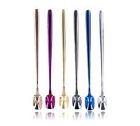 Ensemble de cuillères à dessert, 6 pièces 15 x 1,5 cm / 5,9 x 0,59 pouces Pelle à mélanger en acier inoxydable 304 Cuillère épaissie à long manche Ustensiles de configuration