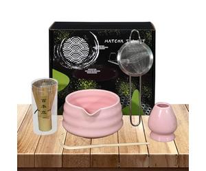 Ensemble de cuillères à fouet à matcha, support de fouet à matcha - Ensemble Matcha authentique 5 pièces - Kit Matcha robuste pour les amateurs de Matcha novices, maison, cuisine, salle à manger, fami