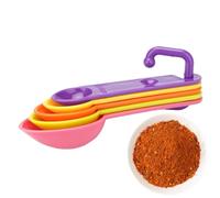 Ensemble de cuillères à mesurer - 17,2 x 7,5 x 7,5 cm, PP, multicolore, empilables, , précis | Ustensiles de cuisine avec échelle, design peu encombrant pour la maison, la boulangerie, le