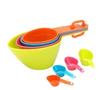 Ensemble de cuillères à mesurer - 17,2 x 7,5 x 7,5 cm, PP, multicolore, empilables, , précis | Ustensiles de cuisine avec échelle, design peu encombrant pour la maison, la boulangerie, le