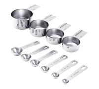 Ensemble De Cuillères À Tasse À Mesurer - Kit Empilable De Tasses Et Cuillères | Base Stable Avec Graduations Claires | Accueil Boulangers Chefs Familles, Cadeau De Précision D'ingrédient Liquide Sec