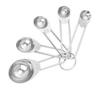 Ensemble de Cuillères Doseuses Échelle, Acier Inoxydable | Argenté, Mesure des Ingrédients, Rangement Facile, Usage Pâtisserie et Pendaison de Crémaillère