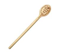 Ensemble de cuillères en bois - Ustensiles de cuisine gravés amusants - Spatule de cuisine - Outil de mélange durable - Idéal pour la pâtisserie, la cuisine, le petit déjeuner, le déjeuner, le dessert