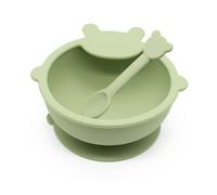 Ensemble De Cuillères Et Bols À Succion En Silicone Pour Bébé, Sans Bpa, Étanche, Antidérapant, Apprentissage, Alimentation, Assiette, Enfants En Bas Âge, 2 Pièces