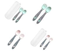 Ensemble De Cuillères Et Fourchettes Pour Bébé Et Enfant, Vaisselle Souple Et Pliable, Dessin Animé, Couverts D'alimentation